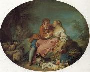 Francois Boucher Pastoral Scene oil on canvas